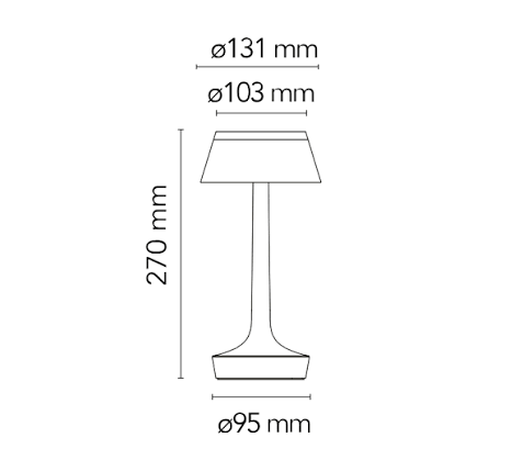 Stalinis šviestuvas FLOS, Bon Jour Unplugged