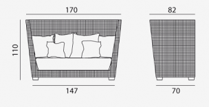 Lauko sofa GERVASONI, InOut 502