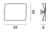 Sieninis/lubinis šviestuvas FOSCARINI, Folio