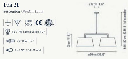 Pendant lamp BOVER, Maxi, S/02