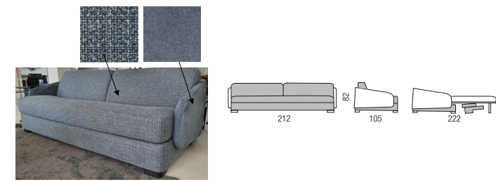 Sofa-lova MILANO BEDDING, Vivien