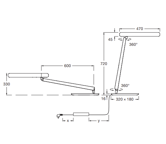 Desk lamp LIGNE ROSET, Very Thin